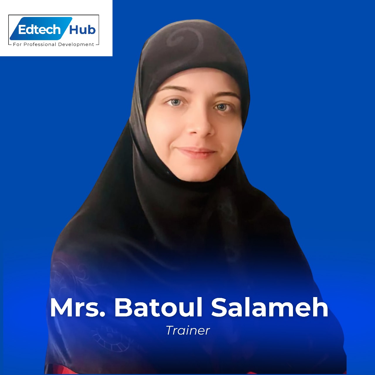 Batoul Salamah, ICT educator and coding enthusiast at EdTechHub.