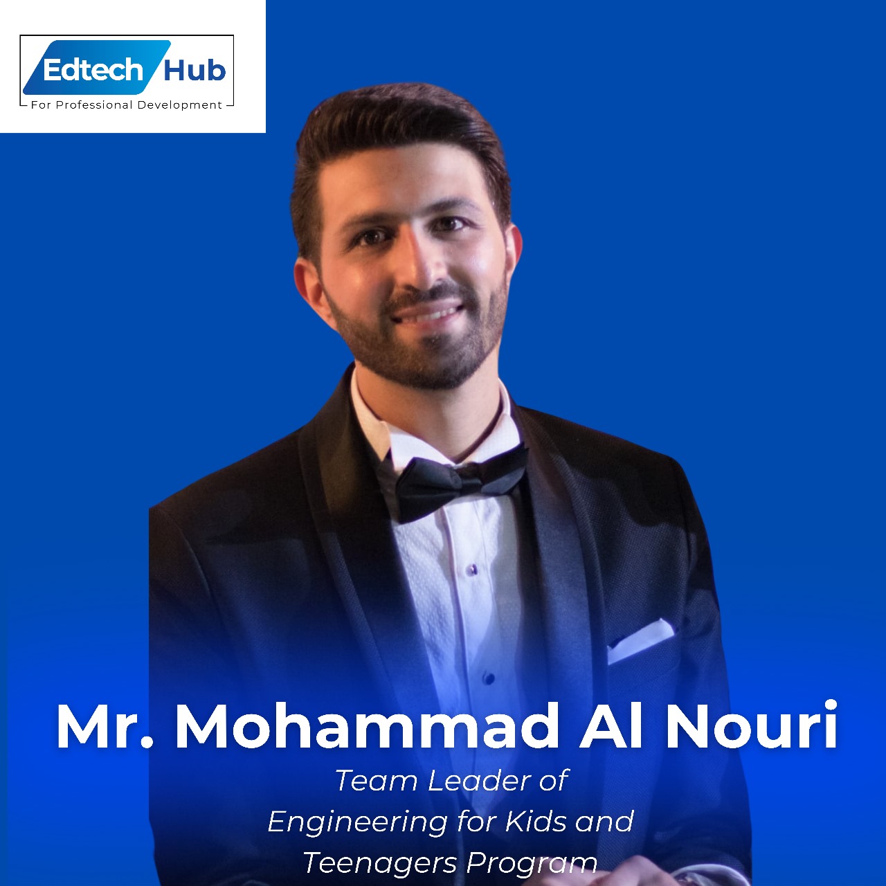 Mohamad Al Nouri, robotics trainer and coding expert at EdTechHub